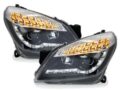 Φανάρια εμπρός led με DRL για Opel Astra H (2004-2009) - black , με λάμπες (Η1) - σετ 2τμχ. € 433,1