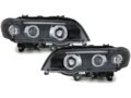 Φανάρια εμπρός angel eyes για BMW X5 (1999-2003) - black , με λάμπες (Η1) - σετ 2τμχ. € 290,9