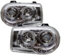 Φανάρια εμπρός angel eyes με led για Chrysler 300C (2004-2008) - chrome , με λάμπες (Η1) - σετ 2τμχ. € 331,1