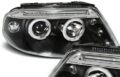 Φανάρια εμπρός angel eyes για Vw Passat B5.5 (2001-2005) - black , χωρίς λάμπες (Η7) - σετ 2τμχ. € 340,7