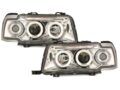 Φανάρια εμπρός angel eyes για Audi 80 B4 (1991-1994) - chrome , με λάμπες (Η1) - σετ 2τμχ. € 235,1