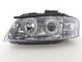 Φανάρια εμπρός angel eyes για Audi A3 (2003-2008) - chrome , χωρίς λάμπες (Η7) - σετ 2τμχ. € 235,1