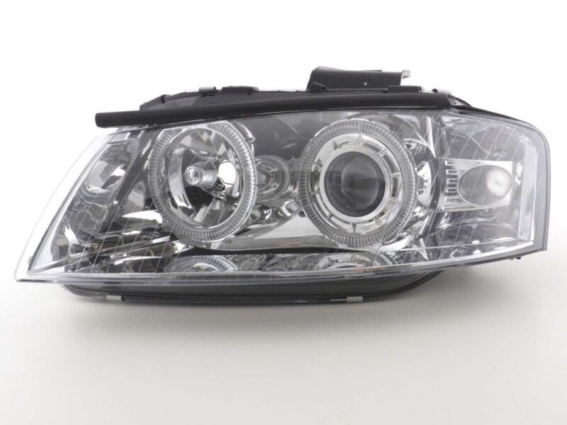 Φανάρια εμπρός angel eyes για Audi A3 (2003-2008) - chrome , χωρίς λάμπες (Η7) - σετ 2τμχ. € 235,1