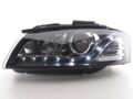 Φανάρια εμπρός led Dayline για Audi A3 (2003-2008) - μαύρα , χωρίς λάμπες (Η7) - σετ 2τμχ. € 361,1