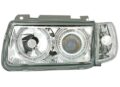 Φανάρια εμπρός angel eyes για Vw Polo 6N (1994-1999) - chrome , χωρίς λάμπες (Η7) - σετ 2τμχ. € 226,7