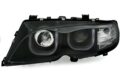 Φανάρια εμπρός angel eyes για BMW E46 sedan (2001-2003) - μαύρα , με λάμπες (Η1) - σετ 2τμχ. € 541,7