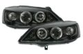 Φανάρια εμπρός led angel eyes για Opel Astra G (1998-2004) - μαύρα , με λάμπες (Η1) - σετ 2τμχ. € 304,7