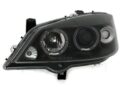 Φανάρια εμπρός angel eyes για Opel Astra G (1998-2004) - μαύρα , με λάμπες (Η1) - σετ 2τμχ. € 229,1