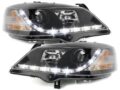 Φανάρια εμπρός led με φώτα ημέρας για Opel Astra G (1998-2004) - μαύρα , με λάμπες (Η1) - σετ 2τμχ. € 313,1