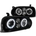 Φανάρια εμπρός angel eyes για Vw Golf ΙΙΙ - black , χωρίς λάμπες (Η7) - σετ 2τμχ. € 211,1