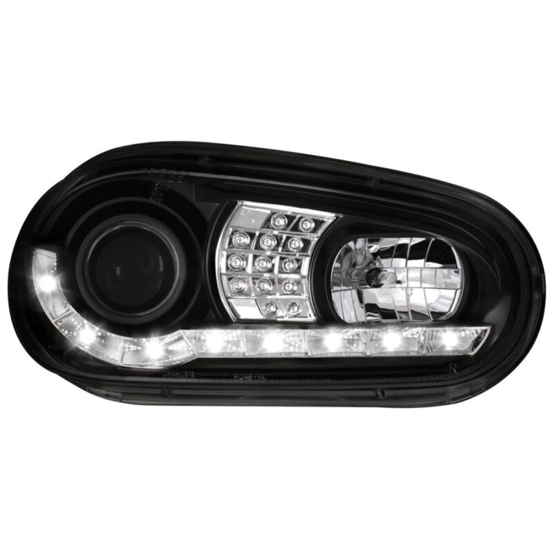 Φανάρια εμπρός led για Vw Golf IV - black , με λάμπες (Η1) - σετ 2τμχ. € 337,1