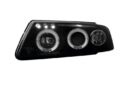 Φανάρια εμπρός angel eyes για Vw Passat 3Β/B5 (1997-2000) - black , με λάμπες (Η1) - σετ 2τμχ. € 250,1