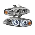 Φανάρια εμπρός angel eyes για Honda Civic sedan (1992-1995) - chrome , με λάμπες (Η1) - σετ 2τμχ. € 240,5