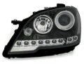 Φανάρια εμπρός led για Mercedes ML W164 (2008+) , μαύρα , χωρίς λάμπες (Η7) - σετ 2τμχ. € 463,7