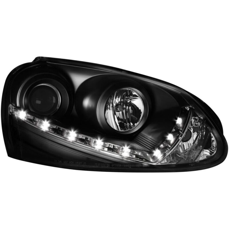 Φανάρια εμπρός led για εργοστασιακά xenon για Vw Golf 5 , black , με λάμπες (D2S) - σετ 2τμχ. € 637,1