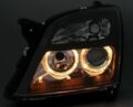 Φανάρια εμπρός angel eyes για Opel Vectra C (2002-2005) - μαύρα , χωρίς λάμπες (Η7) - σετ 2τμχ. € 245,3