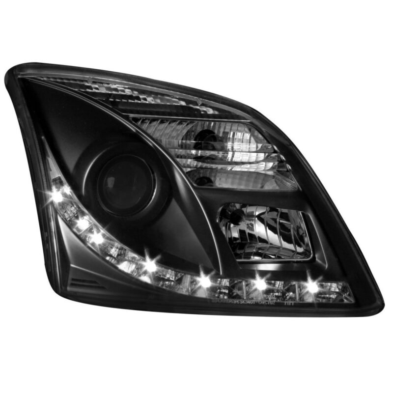 Φανάρια εμπρός led για Opel Vectra C (2002-2005) - μαύρα , με λάμπες (Η1) - σετ 2τμχ. € 421,1