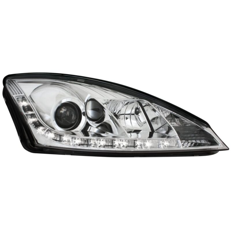 Φανάρια εμπρός Devil eyes led για Ford Focus (2001-2004) - chrome , με λάμπες (Η1) - σετ 2τμχ. € 373,1