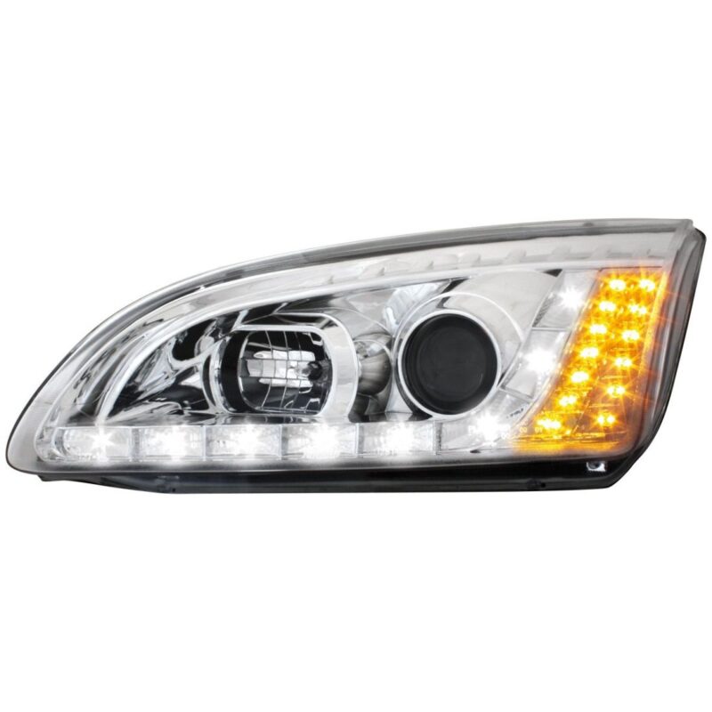 Φανάρια εμπρός Devil eyes led για Ford Focus (2005-2008) - chrome , με λάμπες (Η1) - σετ 2τμχ. € 367,1