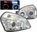 Φανάρια εμπρός angel eyes για Hyundai Tucson (2004+) - chrome , με λάμπες (Η1) - σετ 2τμχ. € 259,1