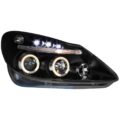 Φανάρια εμπρός led angel eyes για Opel Corsa D (2006-2010) - μαύρα , με λάμπες (Η1) - σετ 2τμχ. € 277,1