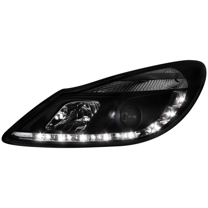 Φανάρια εμπρός led για Opel Corsa D (2006-2010) - black , με λάμπες (Η1) - σετ 2τμχ. € 391,1