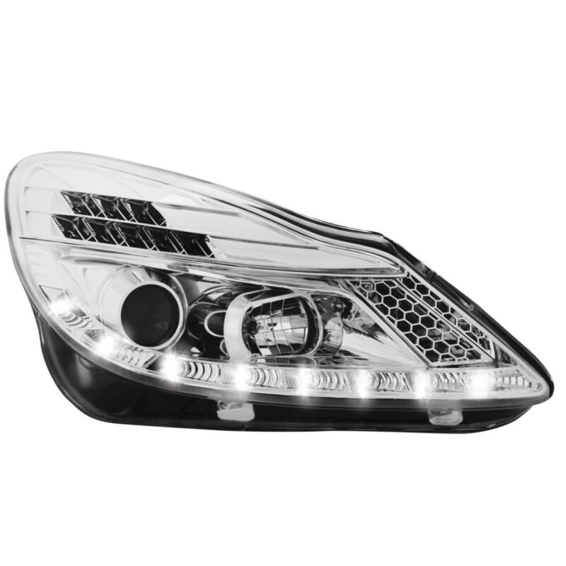 Φανάρια εμπρός led για Opel Corsa D (2006-2010) - chrome , με λάμπες (Η1) - σετ 2τμχ. € 445,1