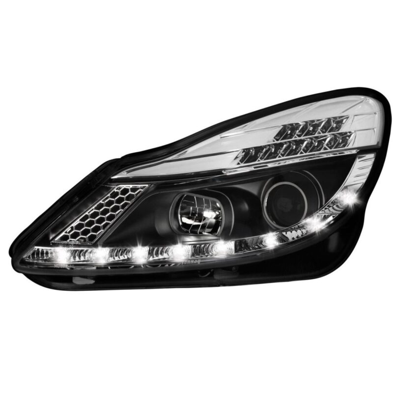 Φανάρια εμπρός led για Opel Corsa D (2006-2010) - μαύρα , με λάμπες (Η1) - σετ 2τμχ. € 445,1