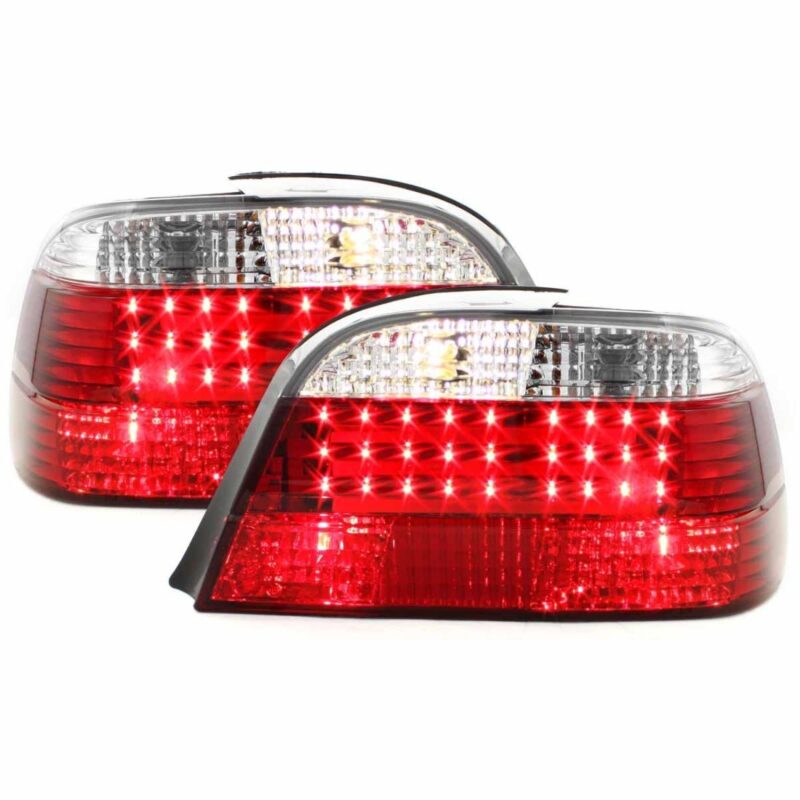 Πίσω φανάρια led για BMW E38 (1994-2001) - με 3 led ταινίες chrome - σετ 2τμχ. € 253,1