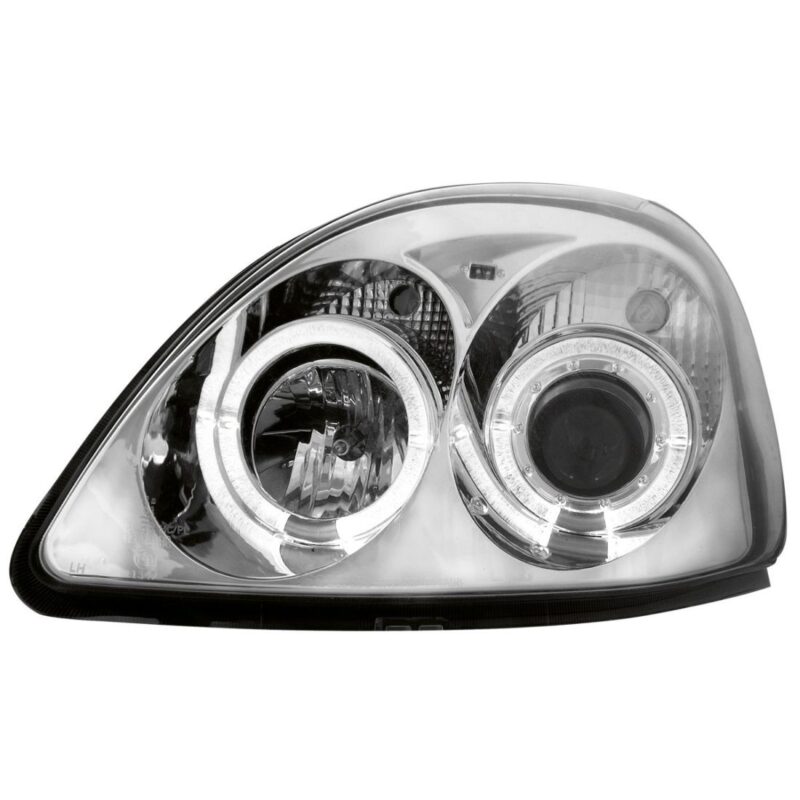 Φανάρια εμπρός angel eyes για Toyota Yaris (1998-2003) - chrome , με λάμπες (Η1) - σετ 2τμχ. € 277,1