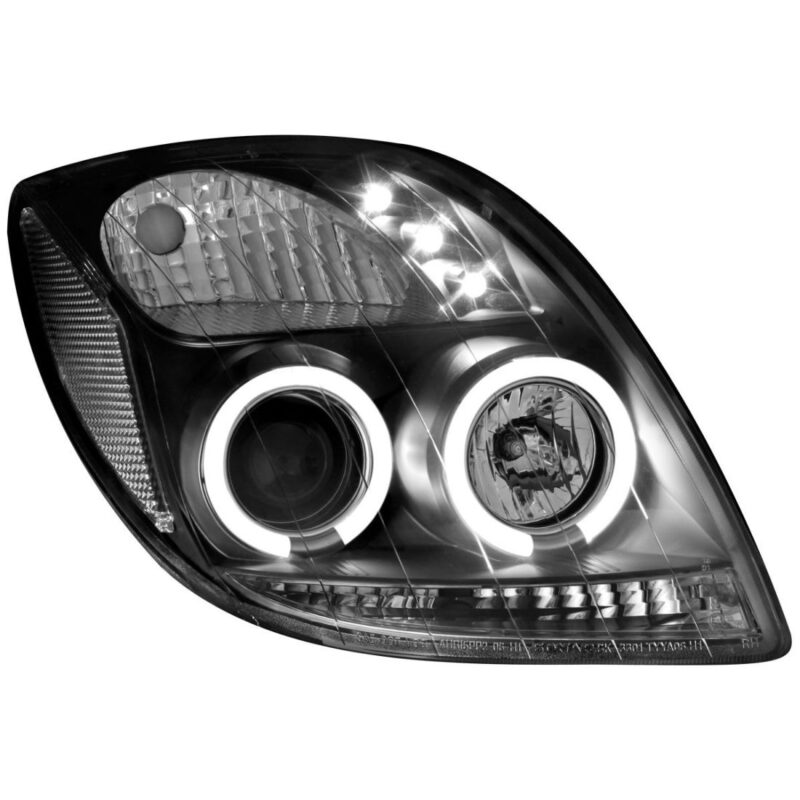 Φανάρια εμπρός angel eyes για Toyota Yaris (2006-2009) - μαύρα , με λάμπες (Η1) - σετ 2τμχ. € 331,1