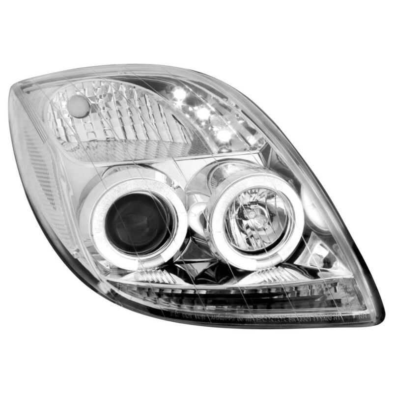 Φανάρια εμπρός angel eyes για Toyota Yaris (2006-2009) - chrome , με λάμπες (Η1) - σετ 2τμχ. € 331,1