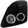 Φανάρια εμπρός angel eyes για Suzuki Swift (2005-2010) - μαύρα , με λάμπες (Η1) - σετ 2τμχ. € 421,1