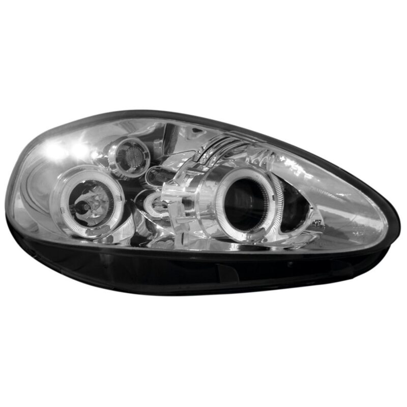 Φανάρια εμπρός angel eyes για Fiat Grande Punto (2005+) - chrome , με λάμπες (Η1) - σετ 2τμχ. € 283,1