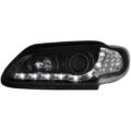 Φανάρια εμπρός led για Renault Megane 3 πορτο (1996-1999) - μαύρα , με λάμπες (Η1) - σετ 2τμχ. € 421,1