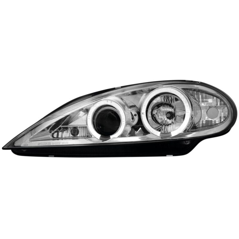 Φανάρια εμπρός angel eyes για Renault Megane (1999-2001) - chrome , με λάμπες (Η1) - σετ 2τμχ. € 247,1