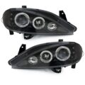 Φανάρια εμπρός angel eyes για Renault Megane (1999-2001) , μαύρα , με λάμπες (Η1) - σετ 2τμχ. € 247,1