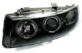 Φανάρια εμπρός angel eyes για Seat Leon /Toledo (1999-2004) - μαύρα , με λάμπες (Η1) - σετ 2τμχ. € 298,7