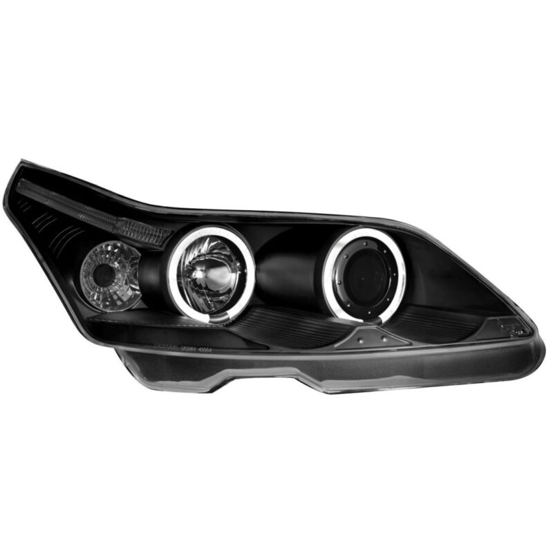 Φανάρια εμπρός angel eyes για Citroen C4 (2004+) - μαύρα , με λάμπες (Η1) - σετ 2τμχ. € 331,1