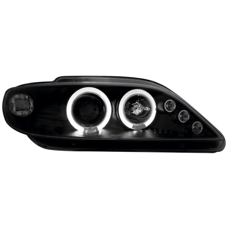 Φανάρια εμπρός led angel eyes για Citroen Xsara (1997-2000) - μαύρα , με λάμπες (Η1) - σετ 2τμχ. € 303,5