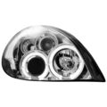 Φανάρια εμπρός angel eyes για Citroen Xsara (2000-2005) - ηλεκτρική ρύθμιση -chrome , με λάμπες (Η1) - σετ 2τμχ. € 271,1