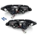 Φανάρια εμπρός angel eyes για Peugeot 306 (1997-2000) , μαύρα , με λάμπες (Η1) - σετ 2τμχ. € 290,3