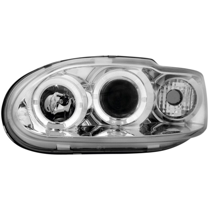 Φανάρια εμπρός angel eyes για Ford Escort (1996+) - chrome , με λάμπες (Η1) - σετ 2τμχ. € 289,1