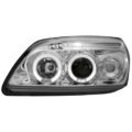 Φανάρια εμπρός angel eyes για Ford Fiesta MK5 (1999-2002) - chrome , με λάμπες (Η1) - σετ 2τμχ. € 241,1