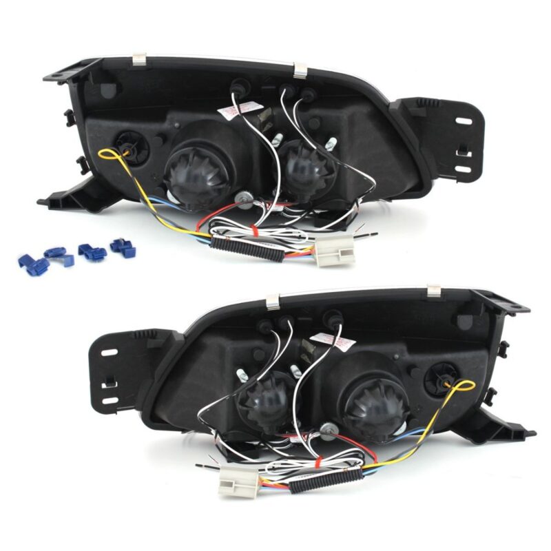 Φανάρια εμπρός angel eyes για Ford Fiesta MK5 (1999-2002) - μαύρα , με λάμπες (Η1) - σετ 2τμχ. € 241,1