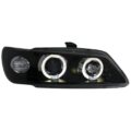 Φανάρια εμπρός angel eyes για Peugeot 306 (1993-1997) , μαύρα , με λάμπες (Η1) - σετ 2τμχ. € 247,1