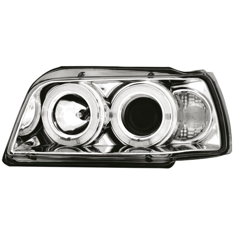 Φανάρια εμπρός angel eyes για Renault Clio I (1990-1996) - chrome , με λάμπες (Η1) - σετ 2τμχ. € 211,1