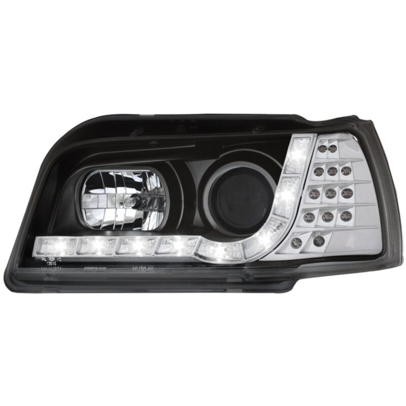 Φανάρια εμπρός led για Renault Clio (1996-1998) - μαύρα , με λάμπες (Η1) - σετ 2τμχ. € 361,1