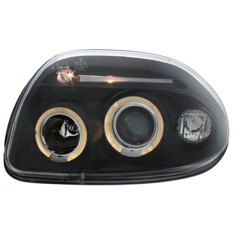 Φανάρια εμπρός angel eyes για Renault Clio 2 (1998-2001) - μαύρα , με λάμπες (Η1) - σετ 2τμχ. € 253,1