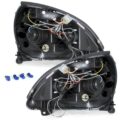 Φανάρια εμπρός angel eyes για Renault Clio MK3 (2001-2005) - μαύρα , με λάμπες (Η1) - σετ 2τμχ. € 277,1